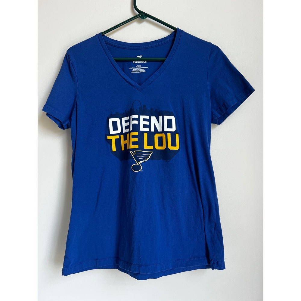 Womens Fanatics St. Louis Blues Defend The Lou Graphic T-Shirt Large